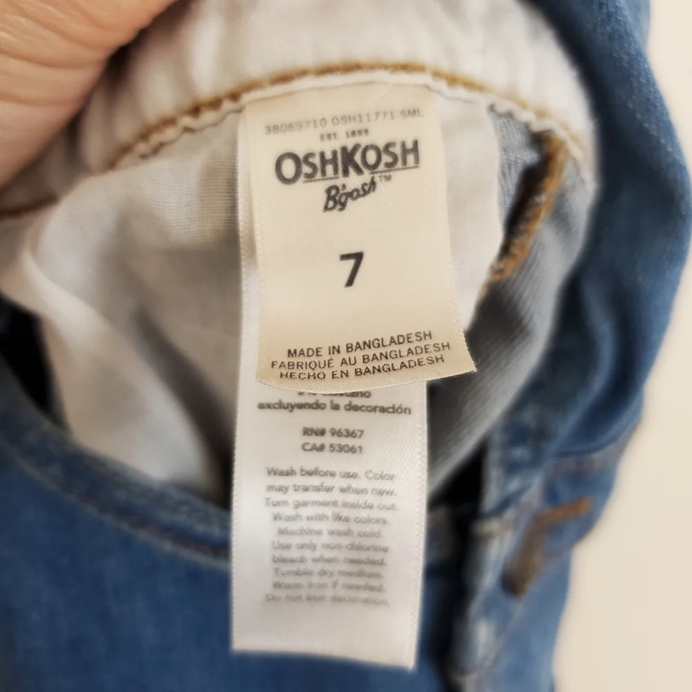 OshKosh B'gosh Girls' Denim Skirtall Dress - Blue